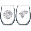 Game of Thrones Stemless Wine Glasses (2 pk) - GOT