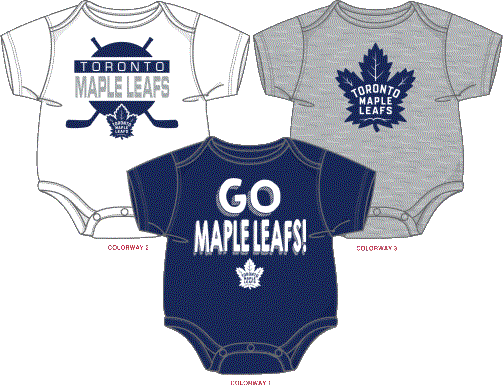 NHL Toronto Maple Leaf 3 piece Infant Creeper Set