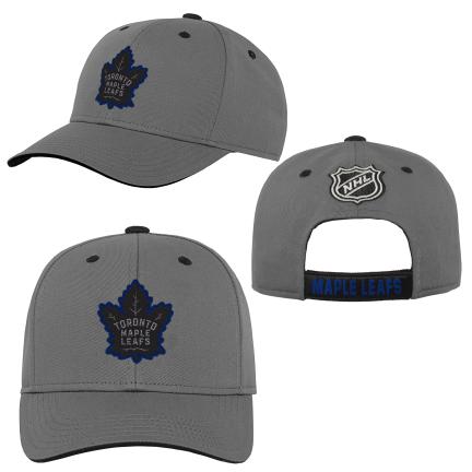 NHL Toronto Maple Leafs Youth Charcoal Adjustable Hat