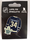 NHL Toronto Maple Leafs Matthews Jersey Pin
