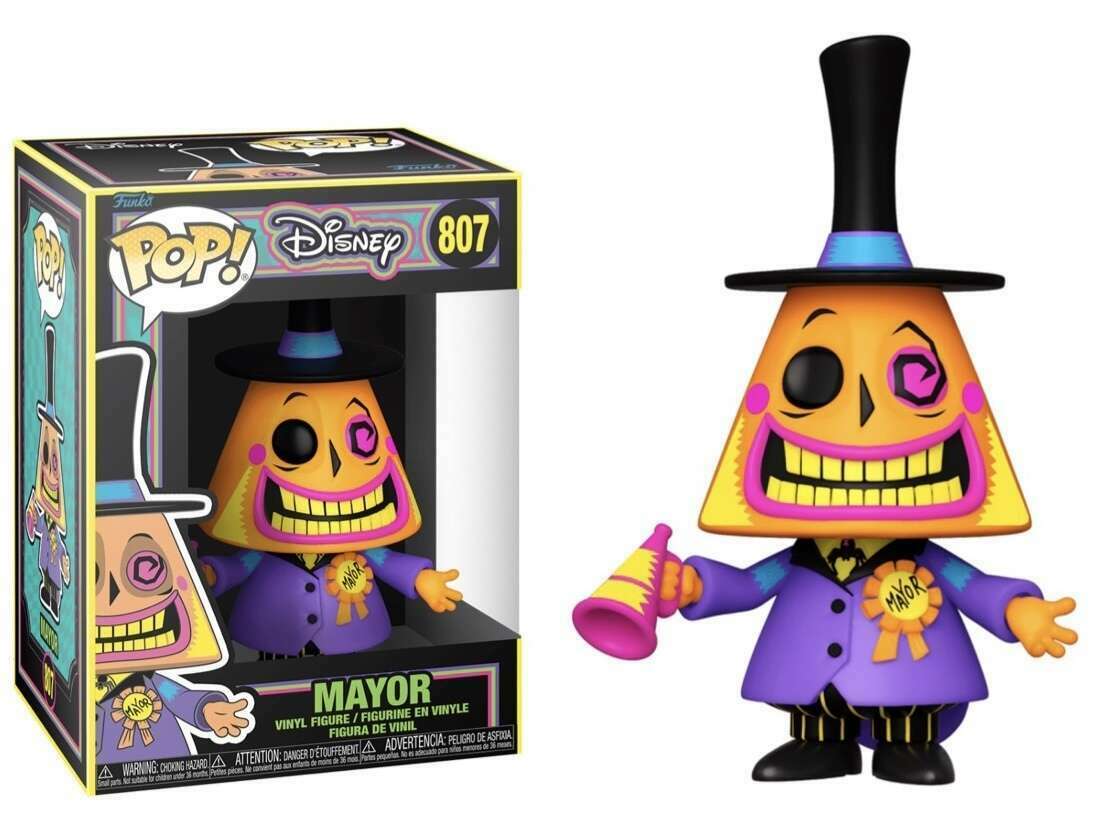 Funko POP Mayor with Megaphone #807 (Blacklight) - Disney Nightmare Before Christmas NBX