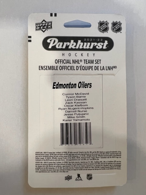 Upper Deck 2021-22 Parkhurst NHL Team Set - Edmonton Oilers