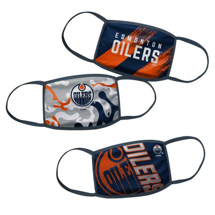 NHL Edmonton Oilers Youth 3 pack Face Masks