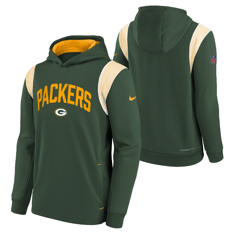 NFL Green Bay Packers Youth Nike Therma Fit Hoodie