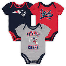 NFL New England Patriots Infant "Champ" 3pc Bodysuit Set
