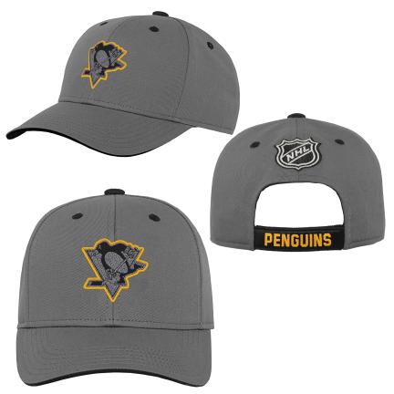 NHL Pittsburgh Penguins Youth Charcoal Adjustable Hat