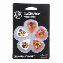 NHL Chicago Blackhawks Guitar Picks (Woodrow) -package of 10