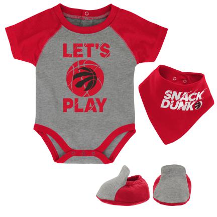 NBA Toronto Raptors Baby Hook - Creeper, Bib & Booties Set