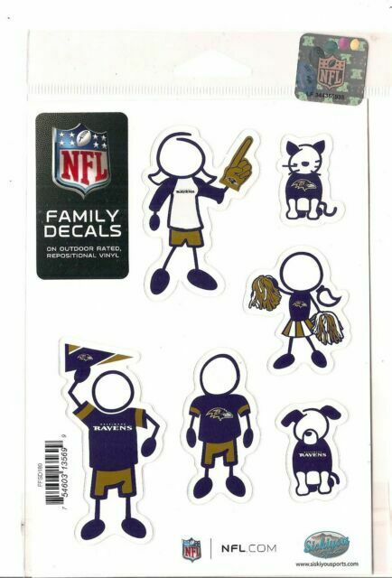 NFL Baltimore Ravens Family Decals
