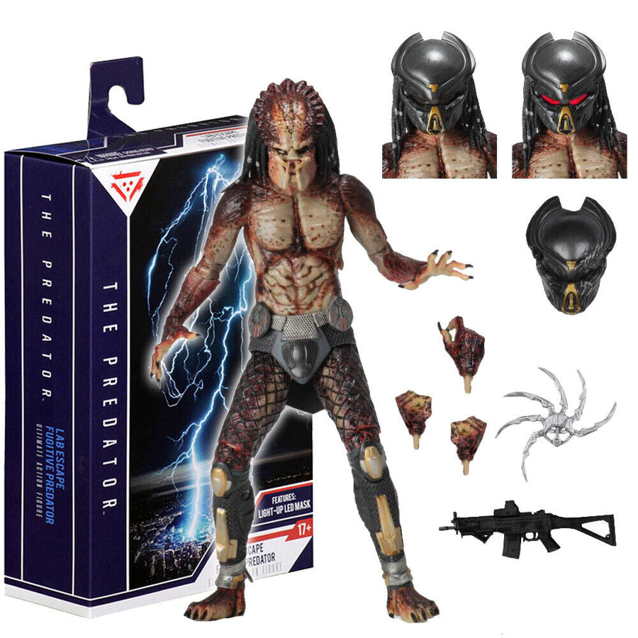 NECA Lab Escape Fugitive Predator Ultimate 7" Action Figure Predators 2019 with LED Light Up Mask