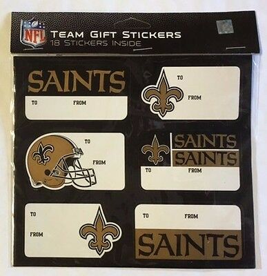 NFL New Orleans Saints Team Gift Stickers