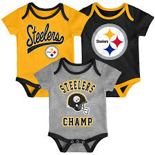 NFL Pittsburgh Steelers Infant "Champ" 3pc Bodysuit Set