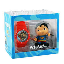 DC Comic Superman WHAK Kids Watch & Figure Set