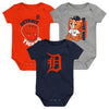 MLB Detroit Tigers Infant Change Up 3pc Creeper Set