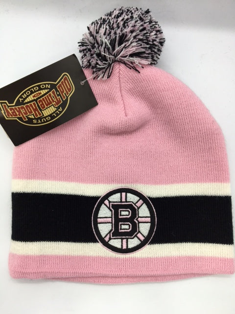 NHL Boston Bruins Women Pink Toque with Pom
