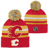 NHL Calgary Flames Youth Heritage Toque with Pom
