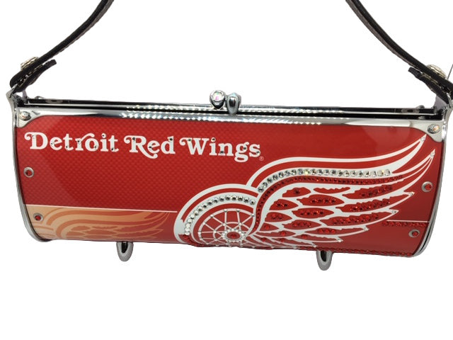 NHL Detroit Red Wings RARE Little Earth Fender Flare Swarovski Crystals Purse