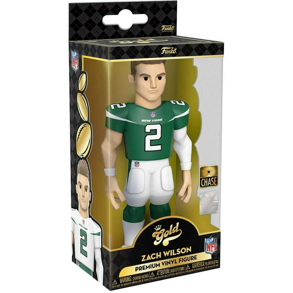 Funko Gold NFL Zach Wilson CHASE  5" -New York Jets